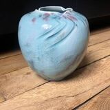Turquoise and colorful ceramic vase