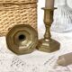 Pair of Nijhof Holland brass candle holders