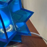 Vintage blue plexiglass star lamp