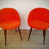 Pair of chairs 70's "moumoute"