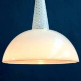 Vintage white opaline chandelier 1950s