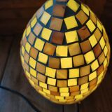 Green mosaic glass egg lamp night light