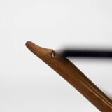 Vintage Mid-Century Scandinavian Modern Glass & Walnut Condor Coffee Table