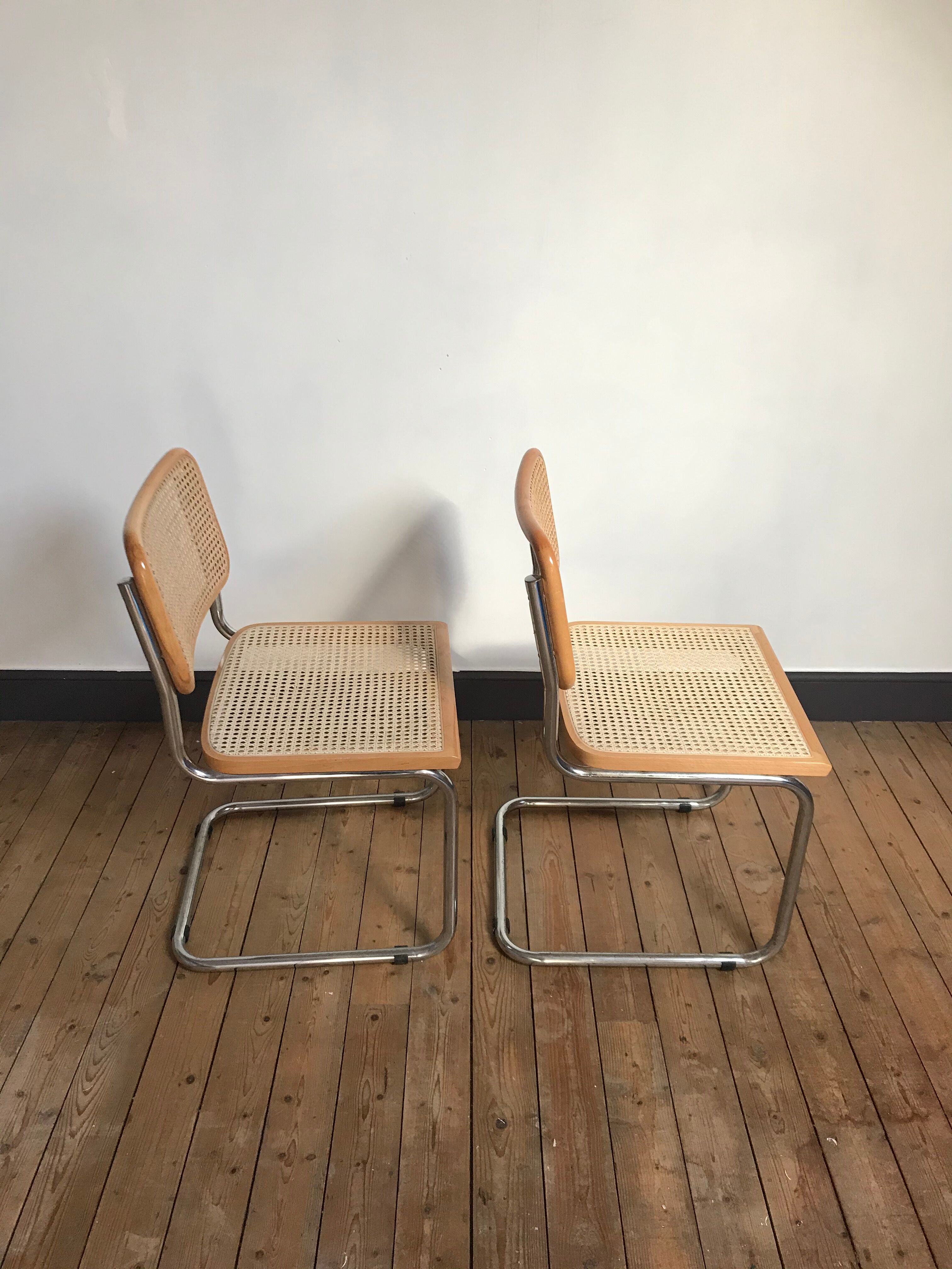 2 chairs Cesca B32 BY Marcel Breuer