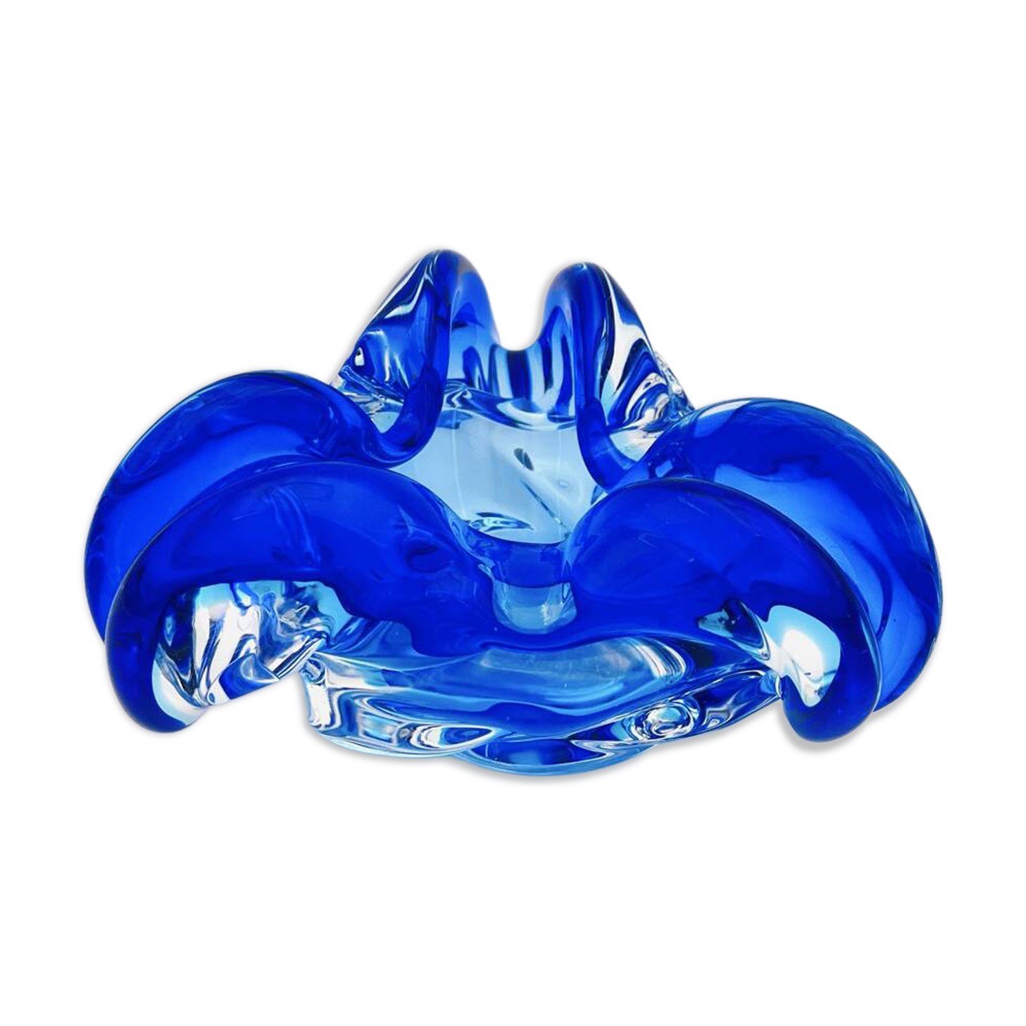 Pocket Bowl Josef Hospodka Sommerso Blue Cobalt Lagoon Vintage 60s 70s A