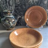 Set of 5 plates caps Longchamp sandstone aspect