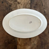 Plat ovale décor fruits en terre de fer de Grigny