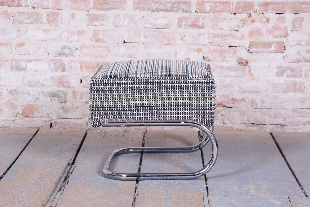 Set of Czech Bauhaus Armchair and Ottoman attributed to W. Gispen for Mücke-Melder, 1930s, Set of 2