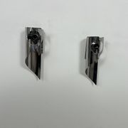 Pair of vintage wall lights, chrome metal, France, 1970.