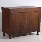Antique solid pine chest of drawers – European rustic furniture with ceramic handles – circa 1900