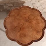 Walnut chippendale-style round coffee table