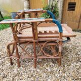 Rattan armchair / chaise longue