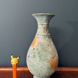 Vase japonais en cuivre vert et or
