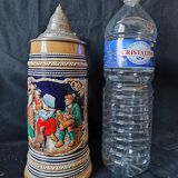 Beer mug 1 liter lowenbrau munich ceramic / numbered