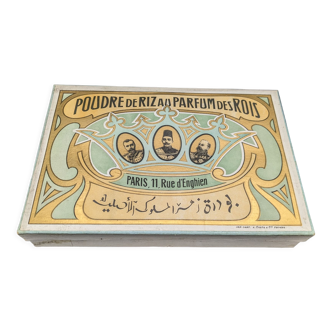 Box of 6 powder boxes with the perfume of kings art nouveau Egypt