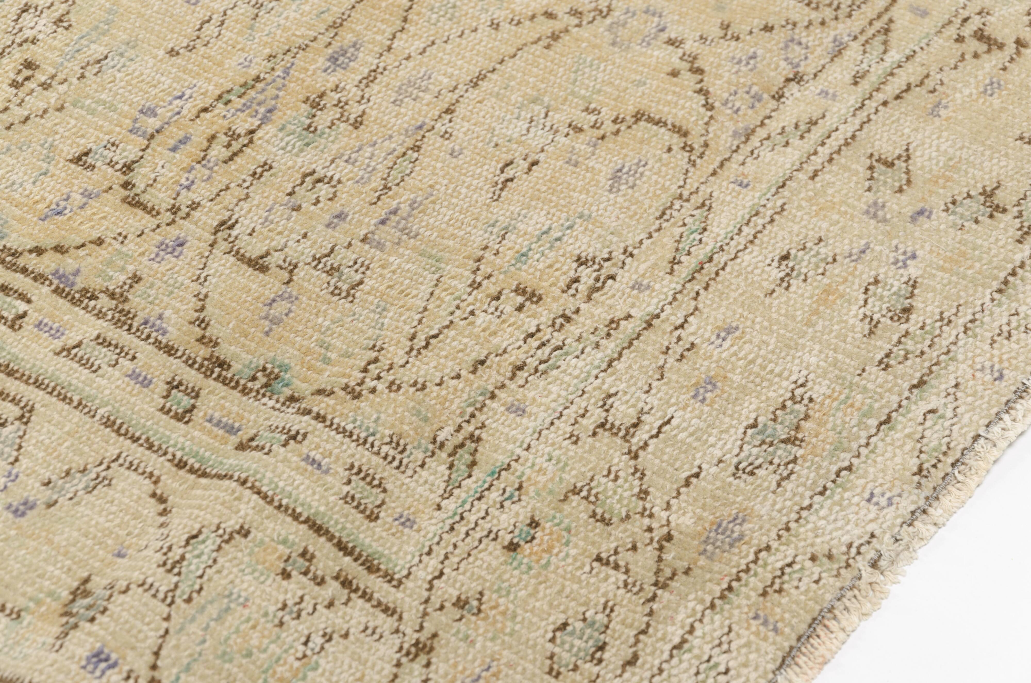 Handknotted Floral Oushak Rug