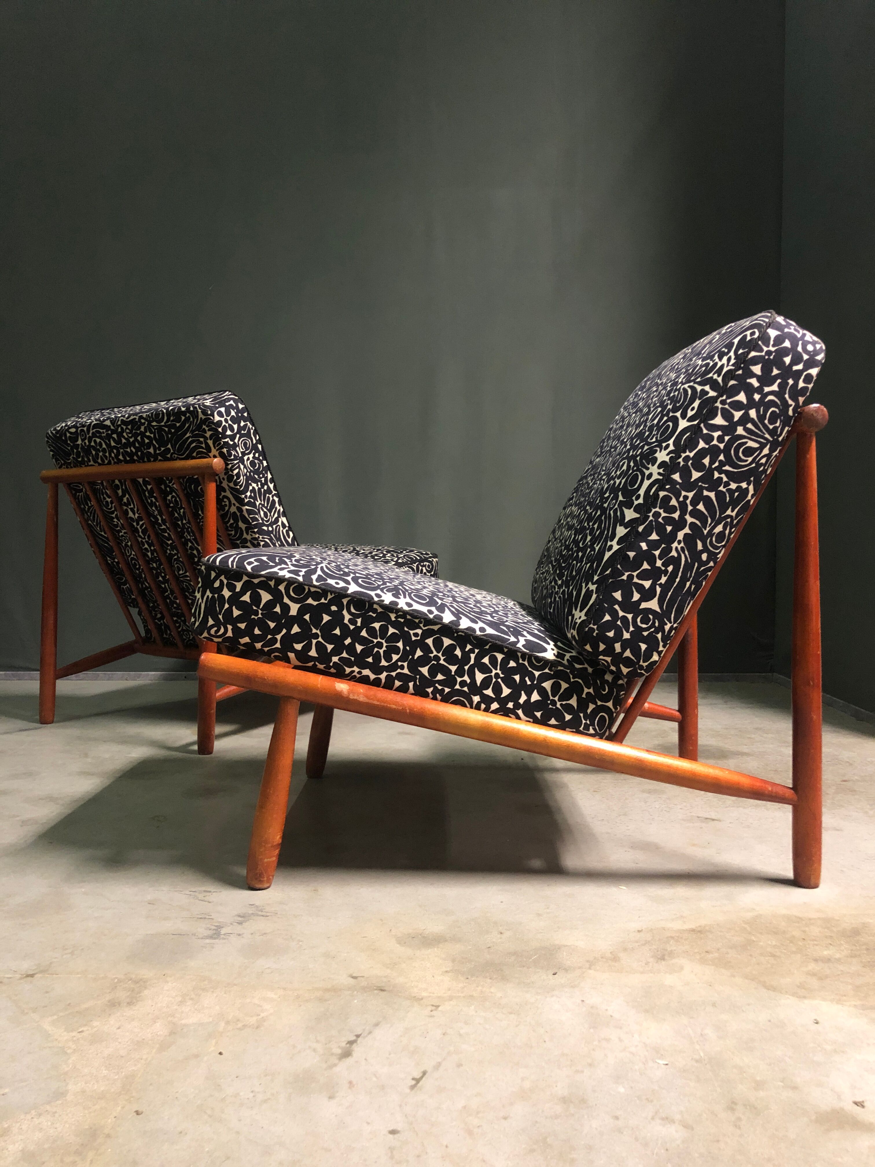 2 x Alf Svensson Domus 1 armchairs for Dux, 1950's