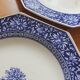 2 octagonal semi-deep plates, English ironstone "Chrysanthemum" Minton