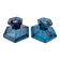 Davidson blue glass candlestick