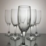 Set of 6 glass flutes