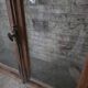 Old solid oak window from the early 20th century.