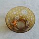 Cut crystal glass lined with amber color