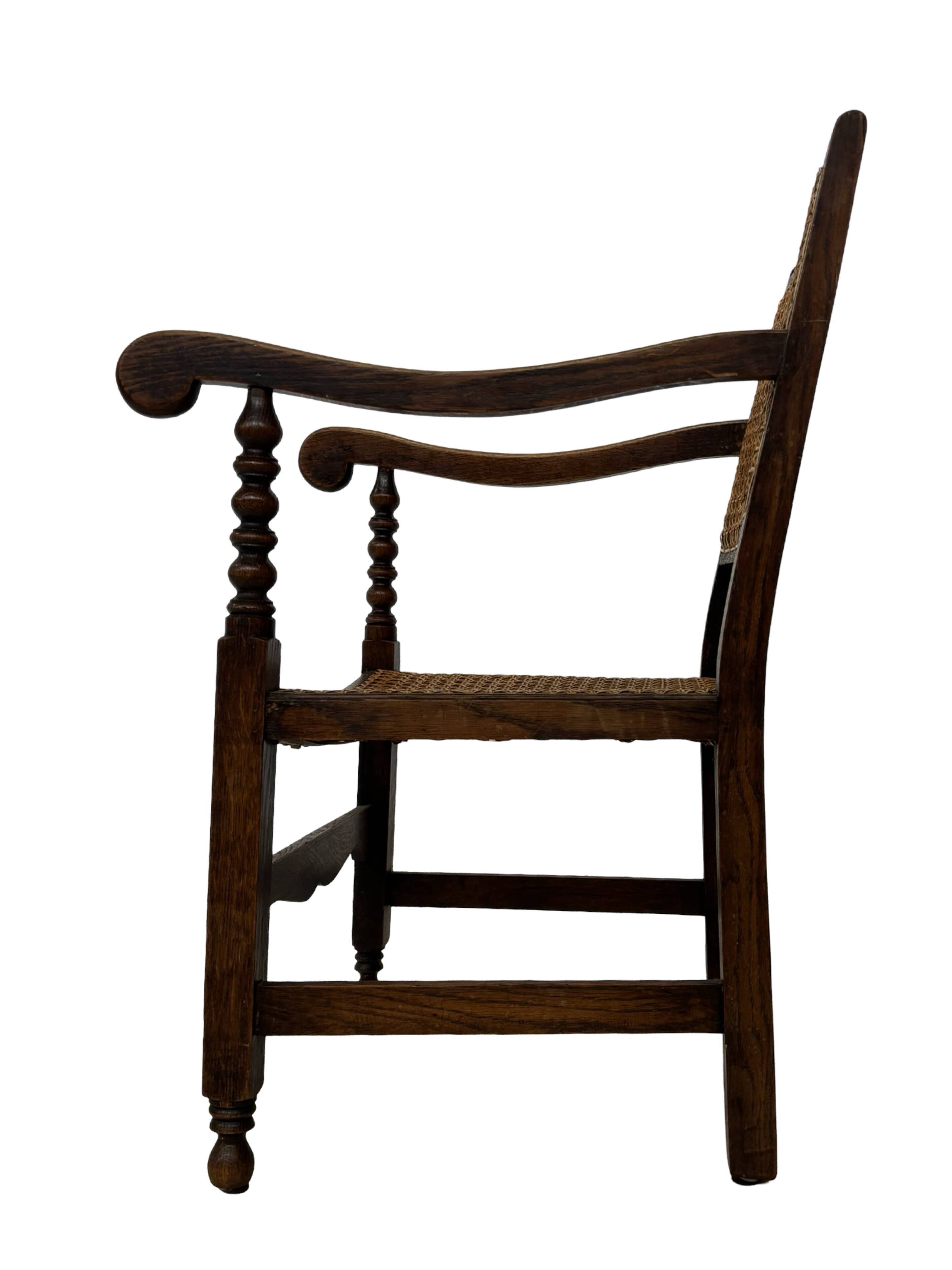 Art Deco chair minimalist oak wicker minimalist design