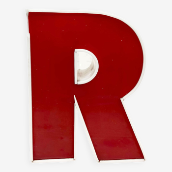 Vintage Red Facade Letter R , 1970s