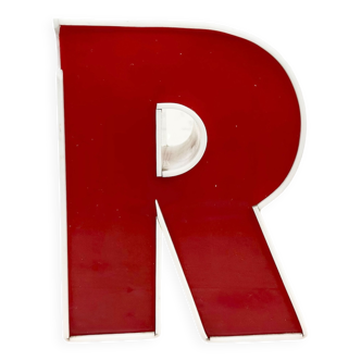 Vintage Red Facade Letter R , 1970s