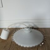 White opaline suspension with lace