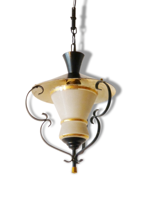 Lanterne lustre suspension en verre