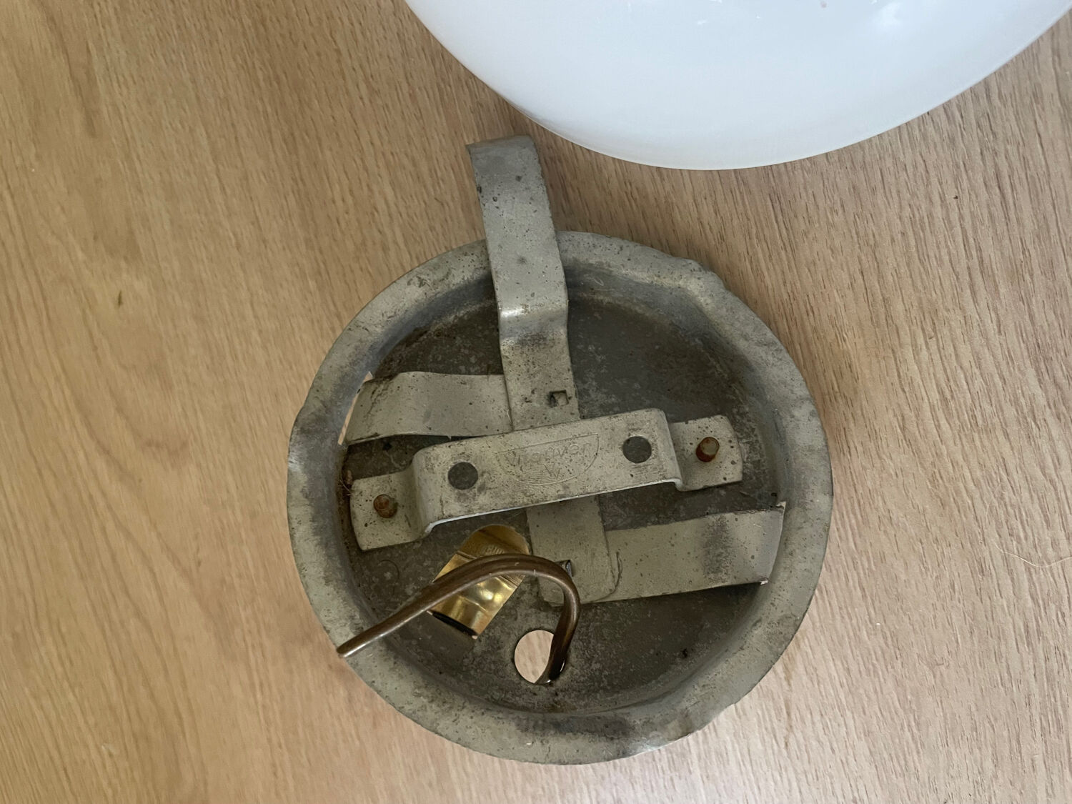 Vintage opaline glass ceiling light