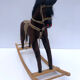 Vintage Mid-Century Wooden Rocking Horse Circa 1960s, Stuffed With Straw