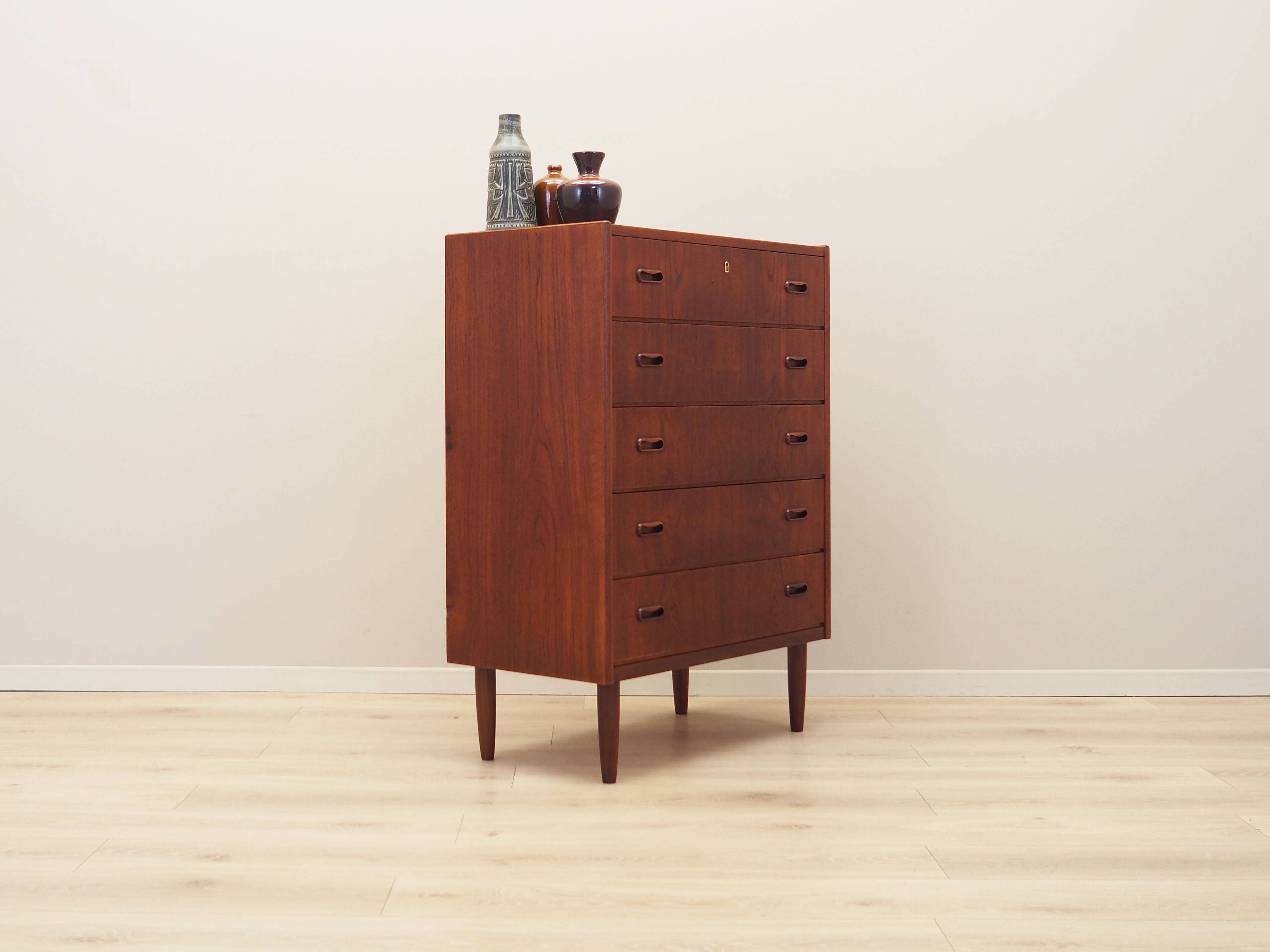 Teak chest of drawers, Danish design, 1970s, production: Denmark