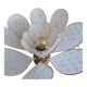 Flower table lamp made of rattan petals and English embroidery
