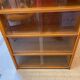 Bibus 1960s bookcase light oak with sliding glass
