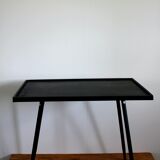 Console black sheet metal coffee table
