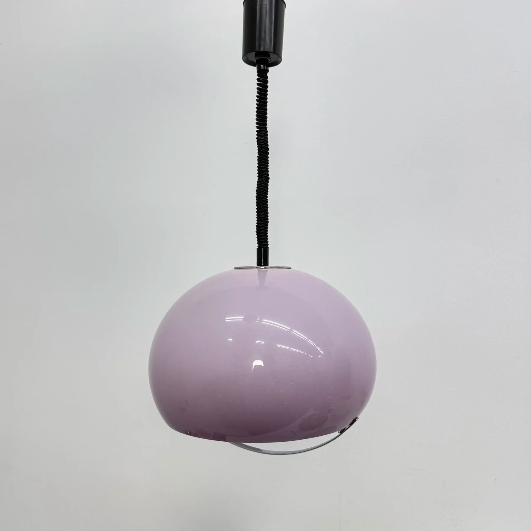 Mid-century purple plastic hanging lamp Harvey Guzzini for Meblo, 1970s