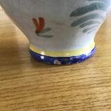 Earthenware pitcher with blue decor