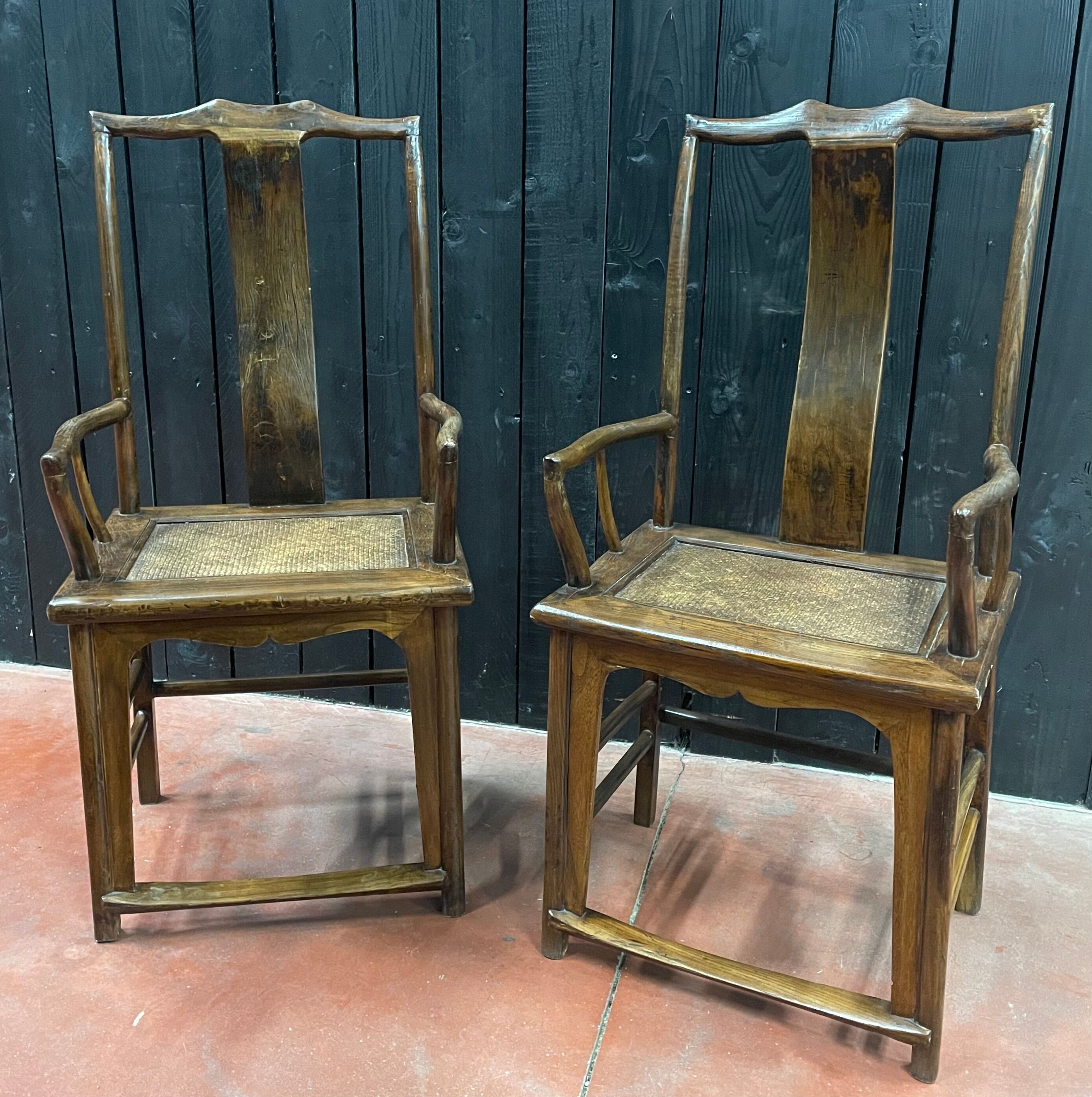 Pair of 19th century dignitary armchairs