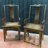 Pair of 19th century dignitary armchairs