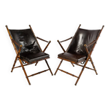 Pair of officers' armchairs