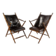 Pair of officers' armchairs