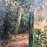 Oil on framed canvas by the painter Eugene Delaporte "Le Trianon à Versailles ", late 19th century