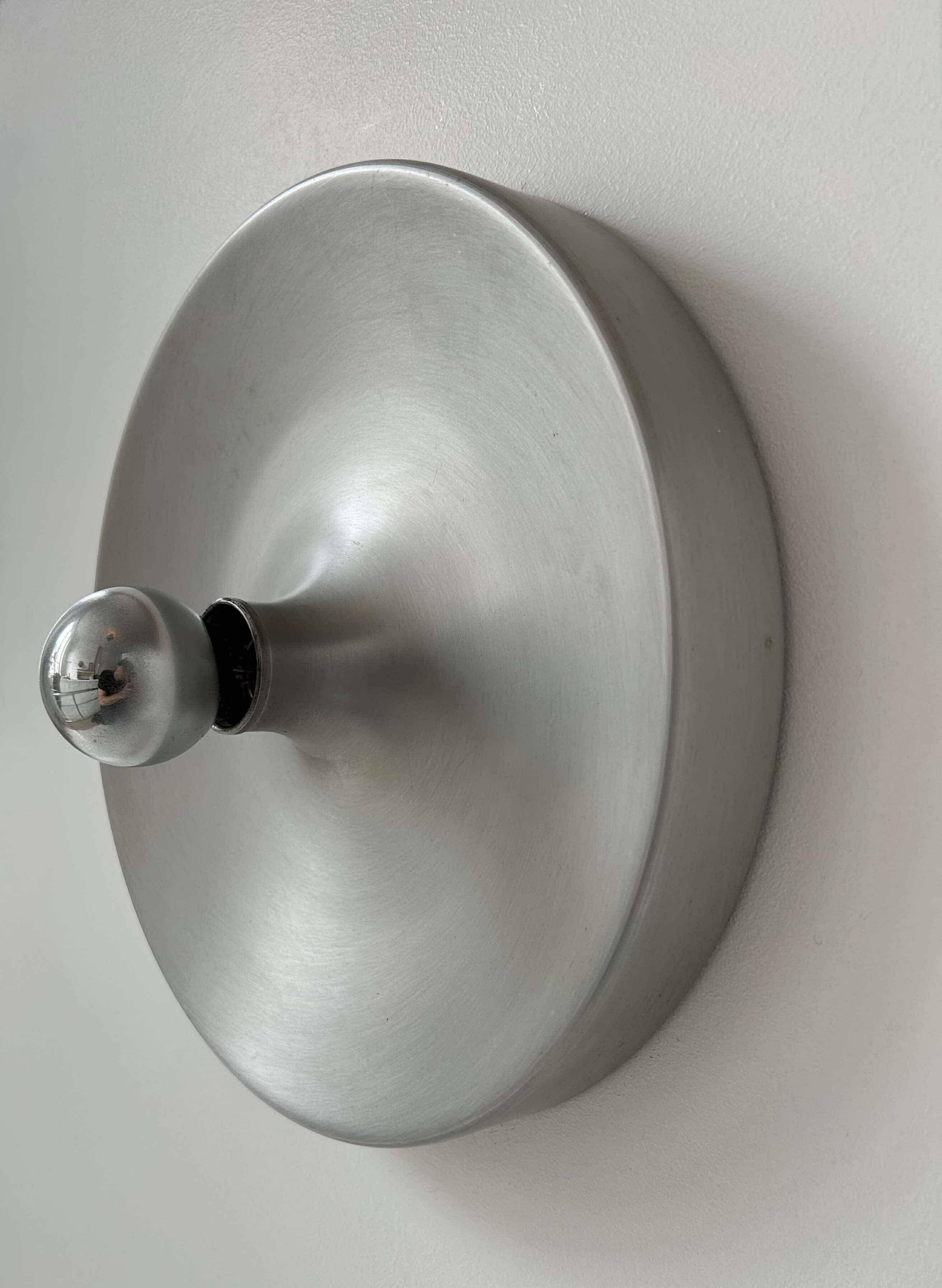 Vintage wall light, brushed metal, Staff Leuchten "Selection Perriand Les Arcs"