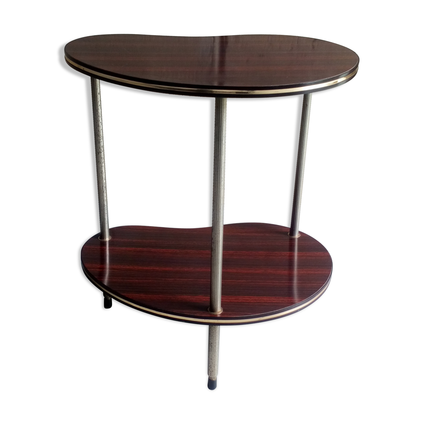 Table d'appoint forme haricot tripode en formica