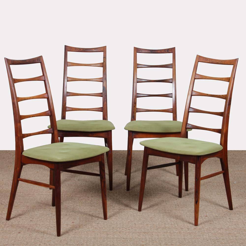 Set of 4 Scandinavian rosewood chairs by Niels Koefoed