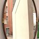 Antique mirror with twisted brass frame from the 60s 70s.