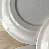 Set of 6 vintage GIEN France fish plates, flat plates with fishing decor