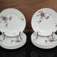 Set of 6 dessert plates KG Lunéville Service Fleurs des Indes